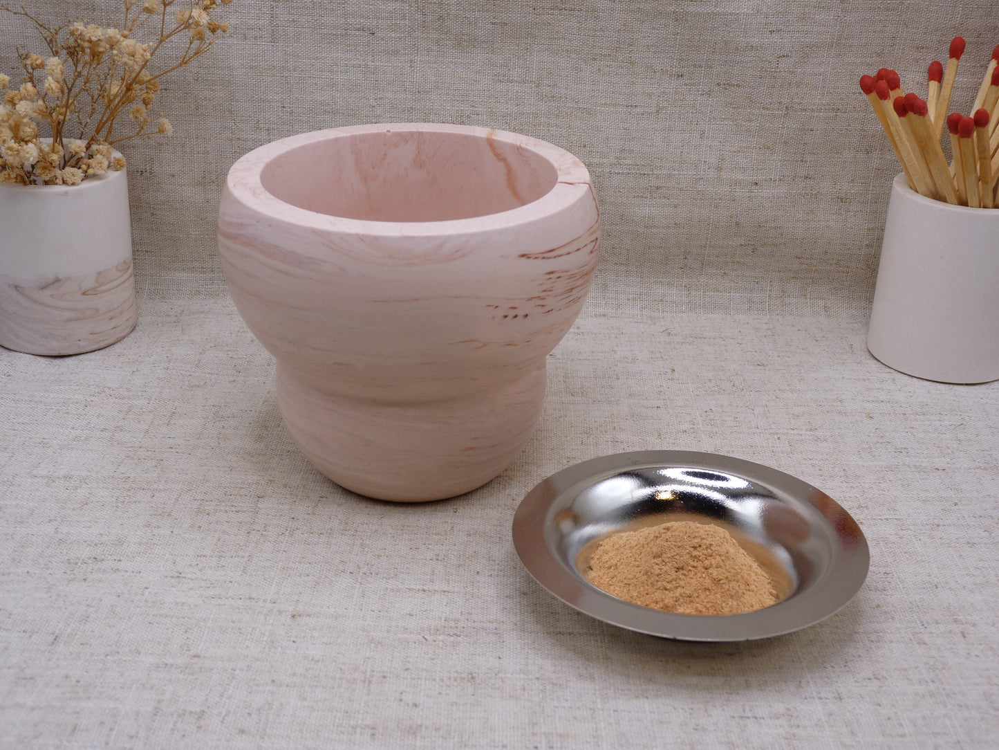 Encensoir - Brûleur d'encens - Marbré terracotta | Lumineuses Créations