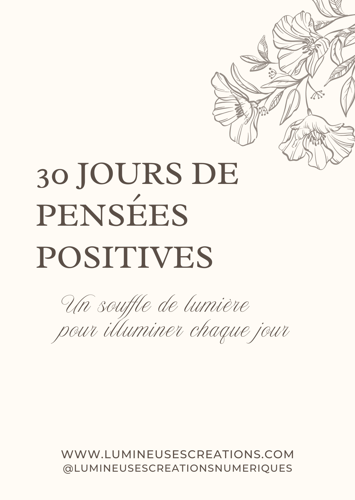 Pack Cartes Lumineuses – 30 jours de pensées positives - à imprimer