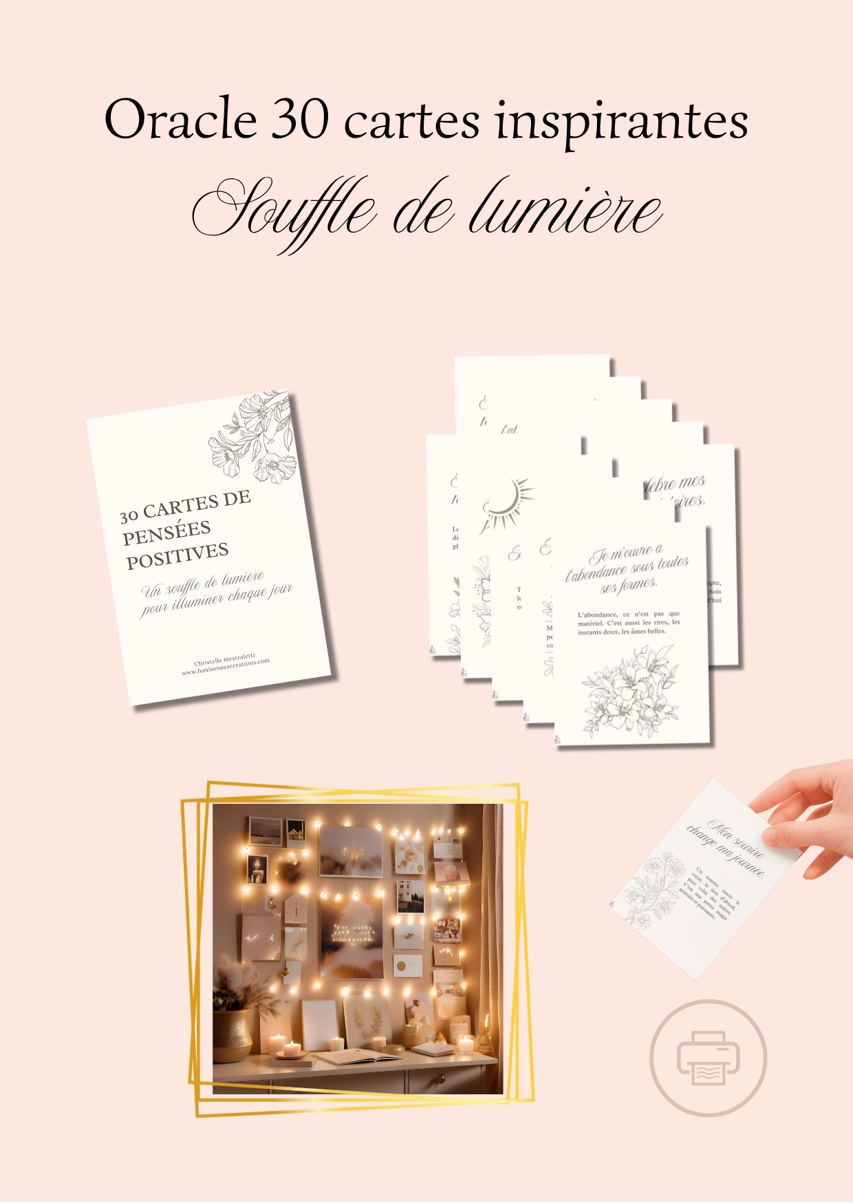 Oracle - Pensées positives - Souffle de lumière - à imprimer