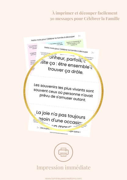 CÉLÉBRER LA FAMILLE - 30 messages inspirants (version numérique)