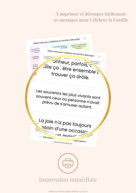 CÉLÉBRER LA FAMILLE - Messages inspirants (version numérique)