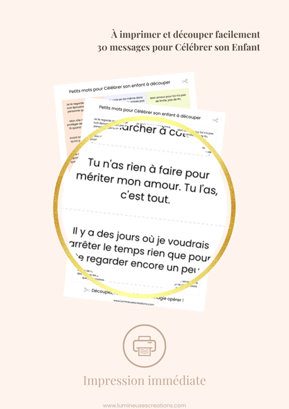 CÉLÉBRER SON ENFANT - 30 messages inspirants (version numérique)