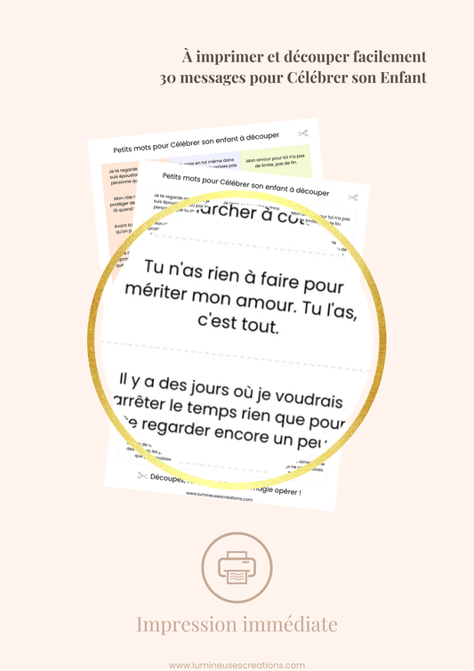 CÉLÉBRER SON ENFANT - 30 messages inspirants (version numérique)