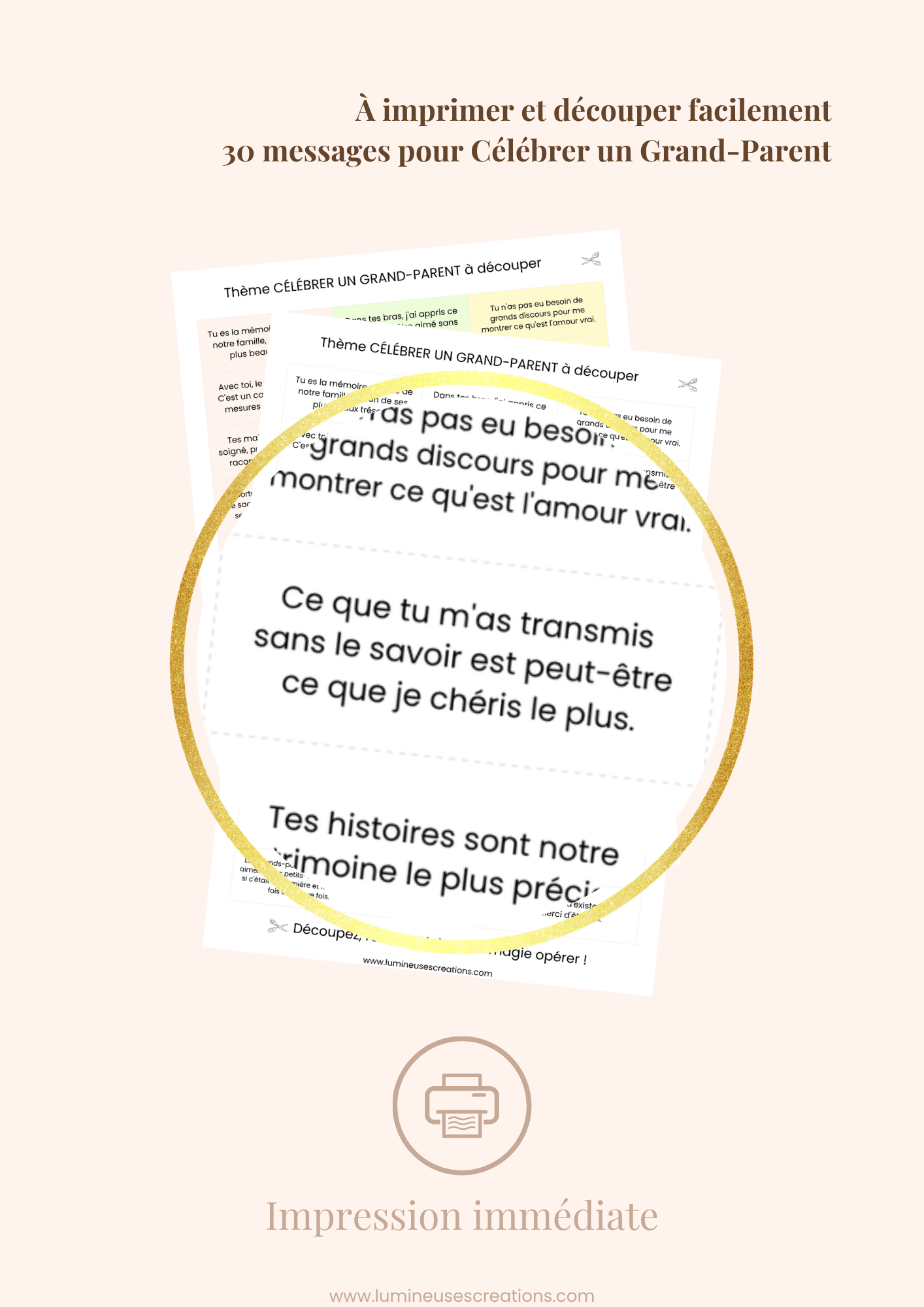 CÉLÉBRER UN GRAND-PARENT - 30 messages inspirants (version numérique)
