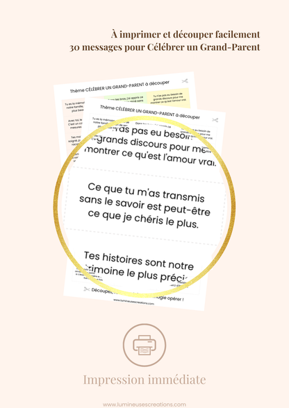 CÉLÉBRER UN GRAND-PARENT - 30 messages inspirants (version numérique)