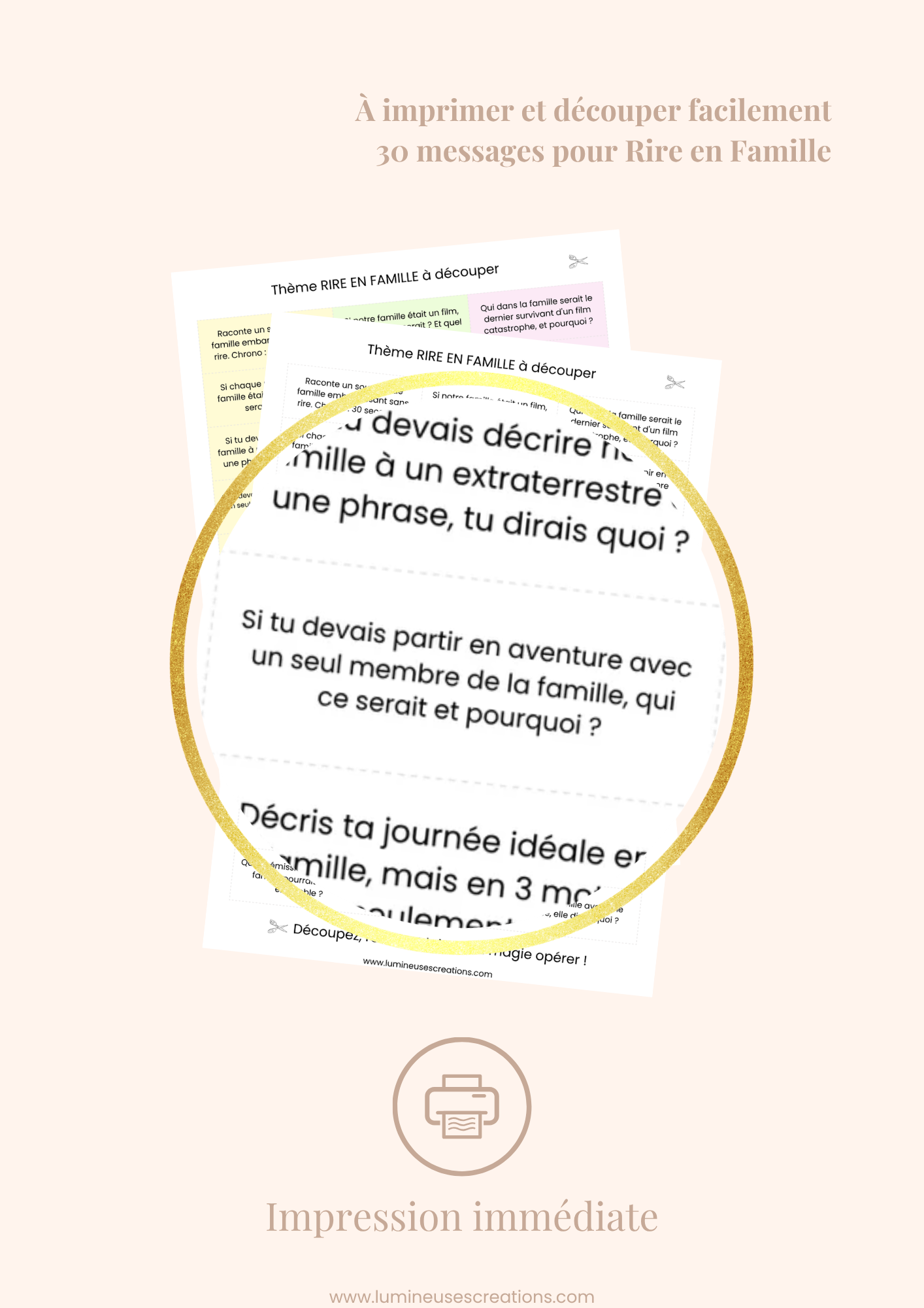 RIRE EN FAMILLE - 30 messages inspirants (version numérique)