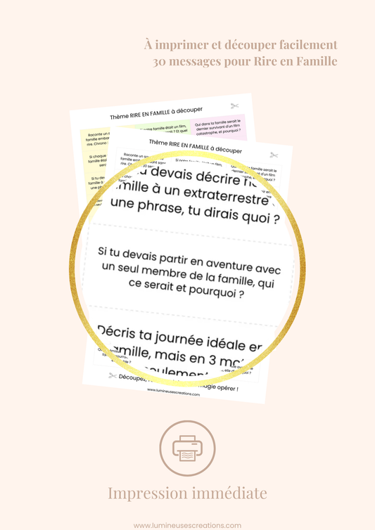 RIRE EN FAMILLE - 30 messages inspirants (version numérique)