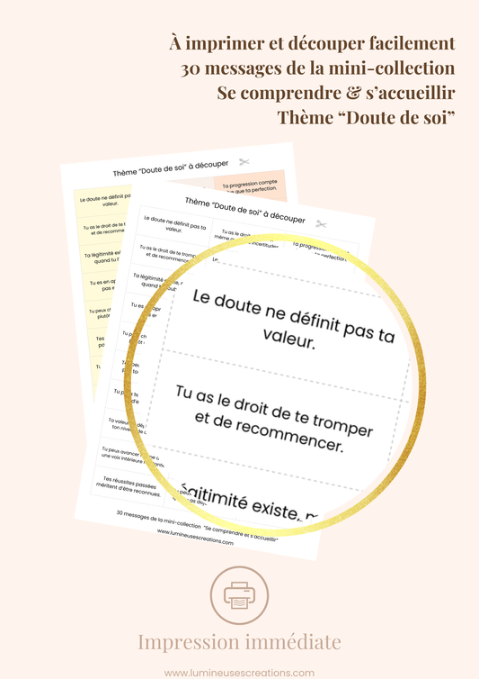 LE DOUTE DE SOI - Messages inspirants (version numérique)