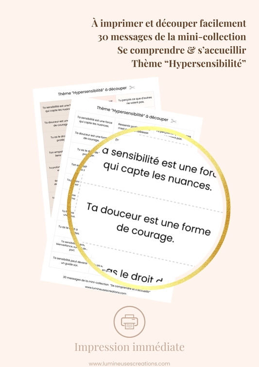 L'HYPERSENSIBILITÉ - Messages inspirants (version numérique)