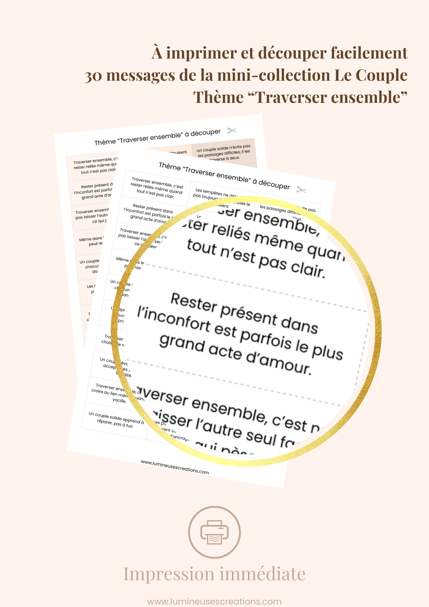 TRAVERSER ENSEMBLE - Messages inspirants (version numérique)