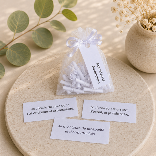 ABONDANCE FINANCIÈRE - Sachet 30 messages inspirants à piocher
