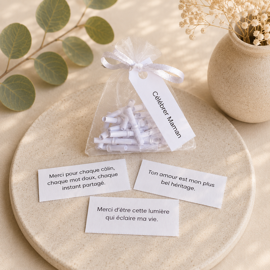 CÉLÉBRER MAMAN - Sachet 30 messages inspirants à piocher