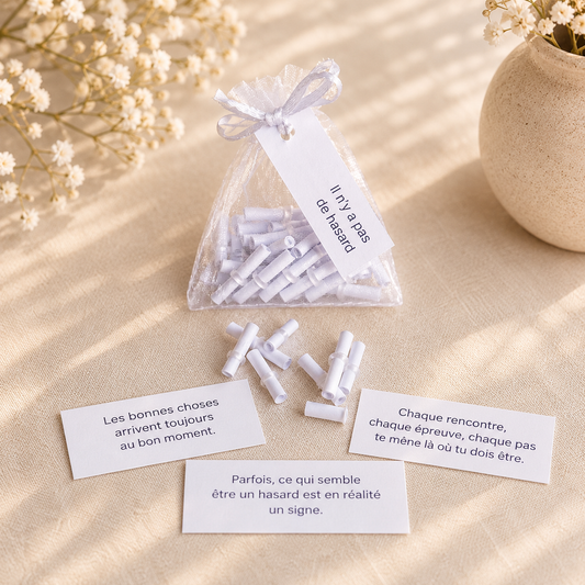 IL N'Y A PAS DE HASARD - Sachet 30 messages inspirants à piocher