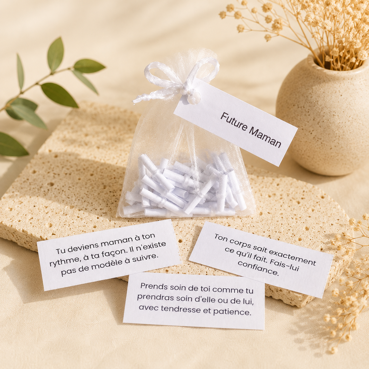 FUTURE MAMAN - Sachet 30 messages inspirants à piocher