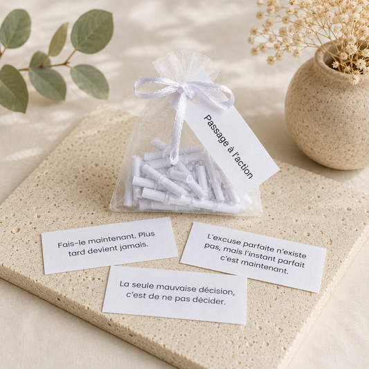 PASSAGE À L'ACTION - Sachet 30 messages inspirants à piocher