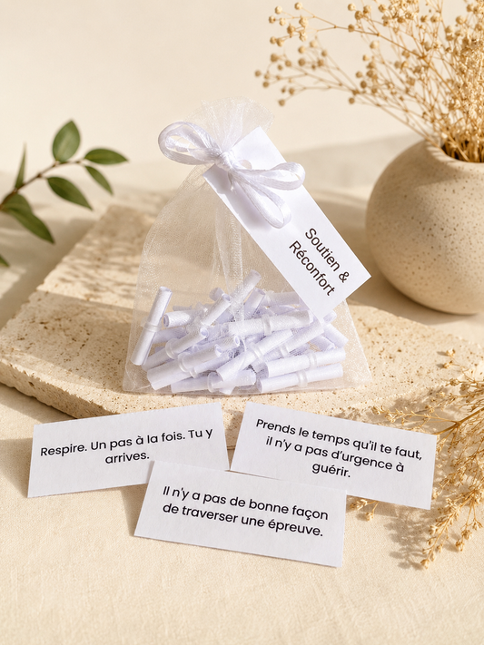 SOUTIEN & RÉCONFORT  - Sachet de 30 messages inspirants à piocher