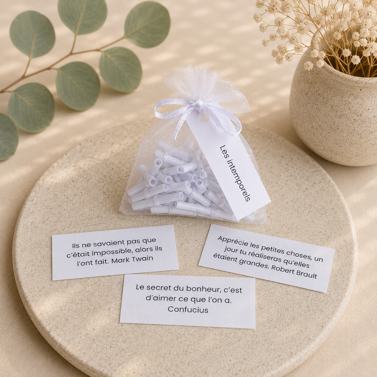 LES INTEMPORELS - Sachet 30 citations inspirantes à piocher