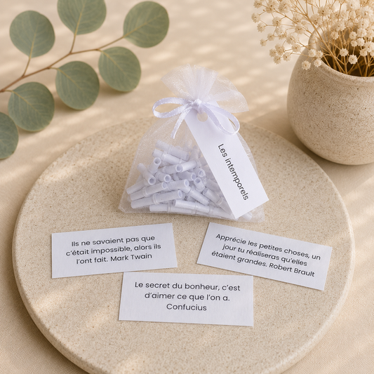 LES INTEMPORELS - Sachet 30 citations inspirantes à piocher