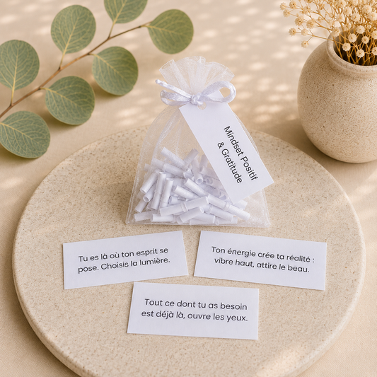 MINDSET POSITIF & GRATITUDE - Sachet 30 messages inspirants à piocher
