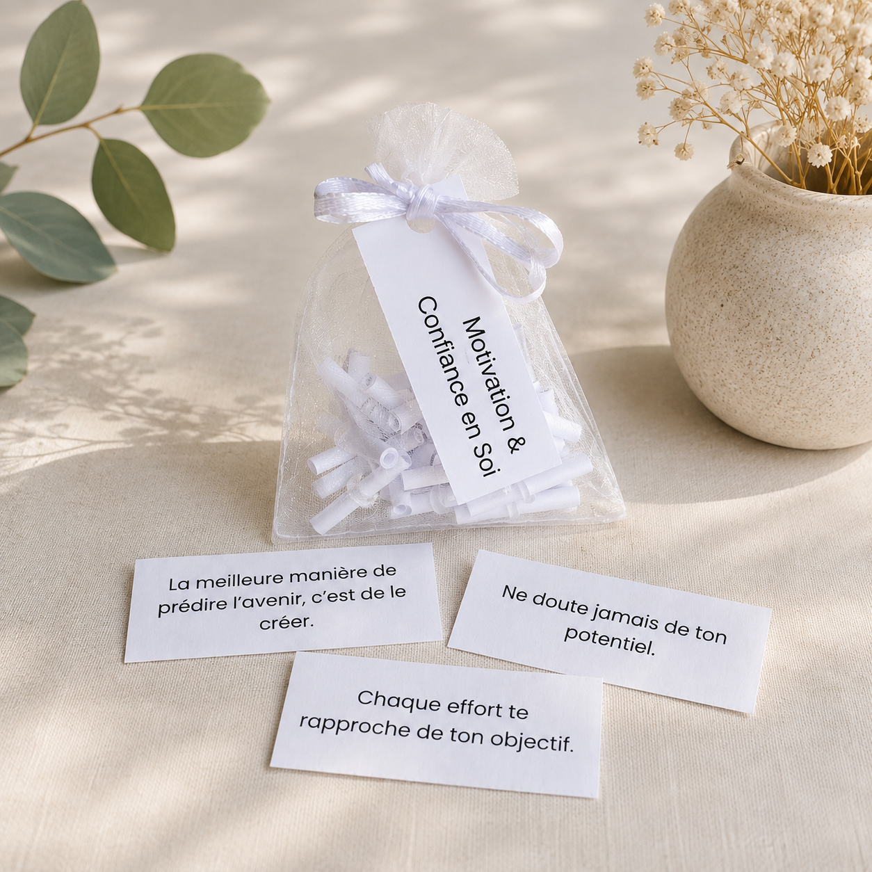 MOTIVATION & CONFIANCE EN SOI - Sachet 30 messages inspirants à piocher