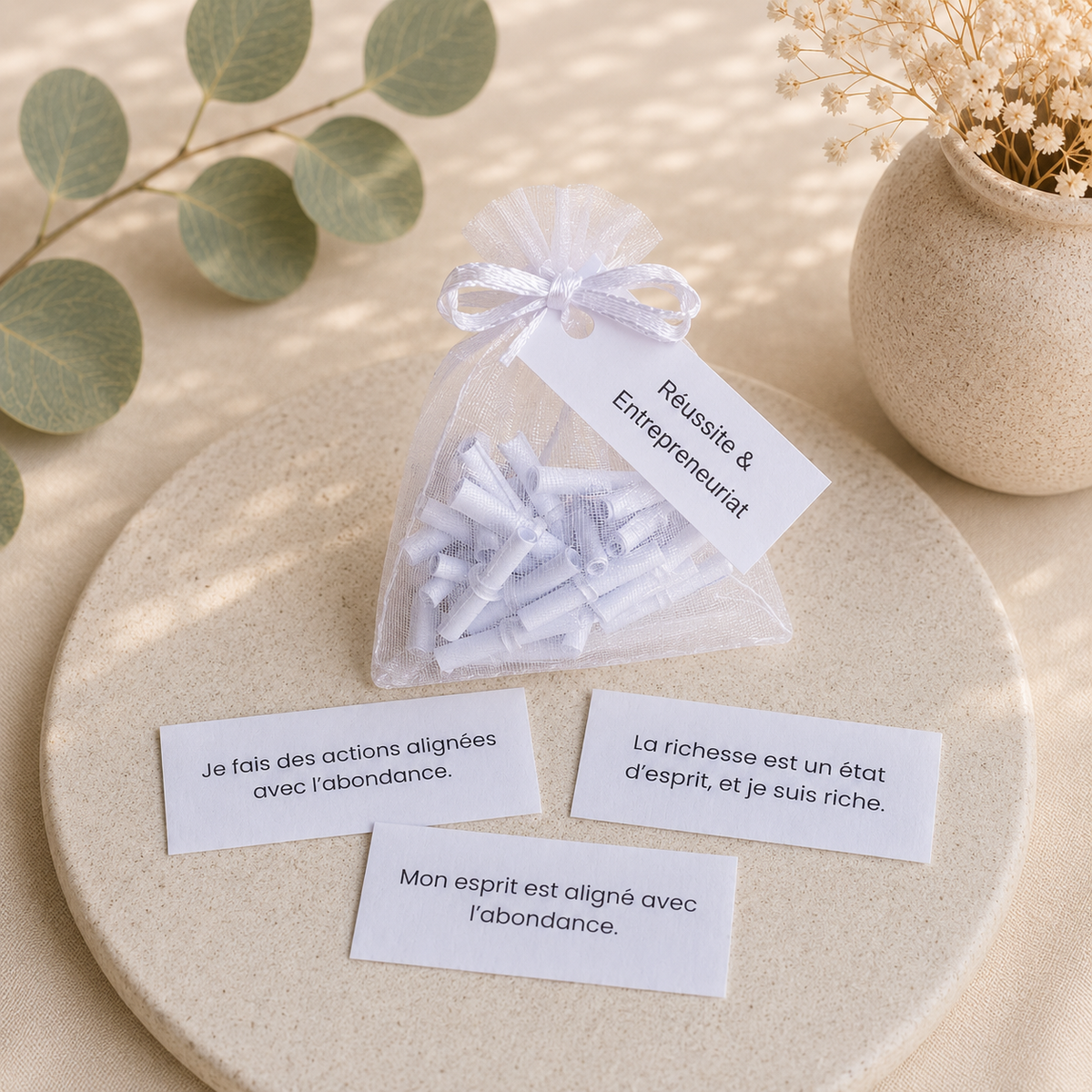 RÉUSSITE & ENTREPRENEURIAT - Sachet 30 messages inspirants à piocher